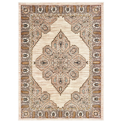 Tapis ivoire tissé à la machine Hilmont