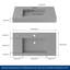 Lavabo de salle de bain mural 35 "avec trou pour robinet Chloe-119329481