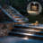 Black Aluminum Hardwired Motion Sensing Outdoor Deck Step Light With Glass Lens