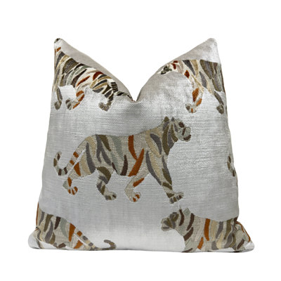 Tiger Velvet Throw Pillow Cover