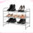 3 Tier 9 Pair Stackable Metal Shoe Rack, Expandable Shoe Storage Organizer Adjustable Shelf Height-566390923-570954588