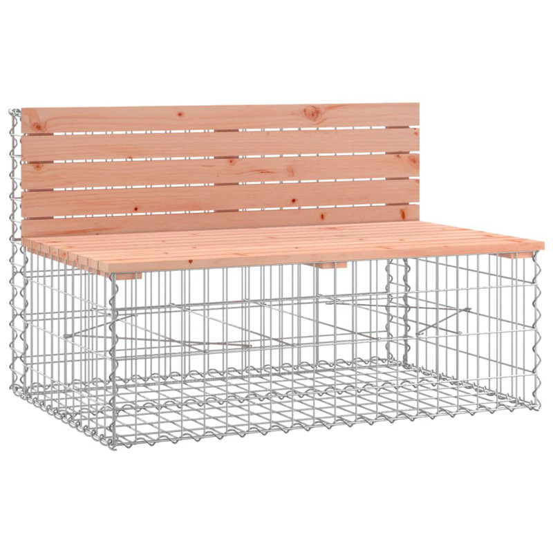 Aleardo Steel Outdoor Bench, Wood Douglas