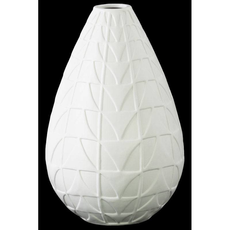 Ceramic Table Vase, White