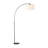 74.8“ Eclipse Arc Floor Lamp: Matte Black With Multi-angle Task White Shade