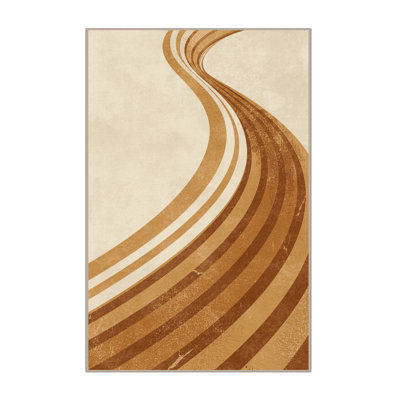 Soft Plush Adriel Sidewinder Snake Modern Striped Area Rug in Beige – Beige Binding