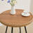 24” Patio Round Bar Table, Wicker Outdoor Bistro Table with Faux Wood Stone Top for Garden, Backyard, Balcony, and Poolside