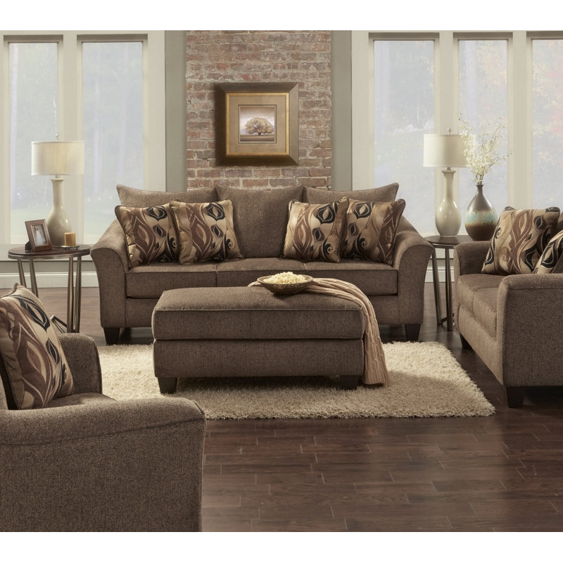 Cafe Fabric Cocktail Ottoman