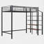 Twin Size Metal Loft Bed With Storage Stairs-143883752