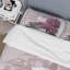 Fleurs rétro mauves et roses I - ensemble de housse de couette traditionnel - microfibre de polyester-66391595