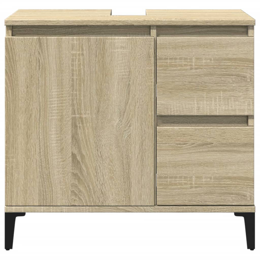 Vidaxl Badschrank Sonoma-Eiche 65X33x60 Cm Holzwerkstoff