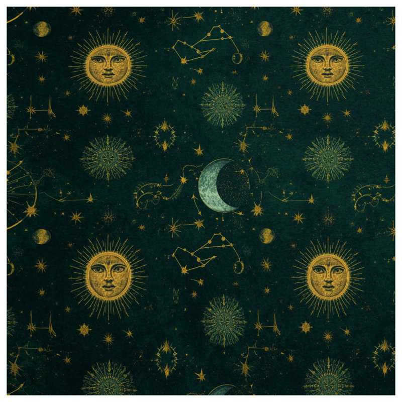Housses de couette célestes soleil lune étoiles, Très grand lit