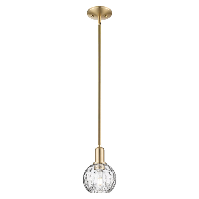 Mini-luminaire suspendu 1 lumière Arcadia - Sevier, H 5 po x l 6 po x P 6 po, Bronze champagne