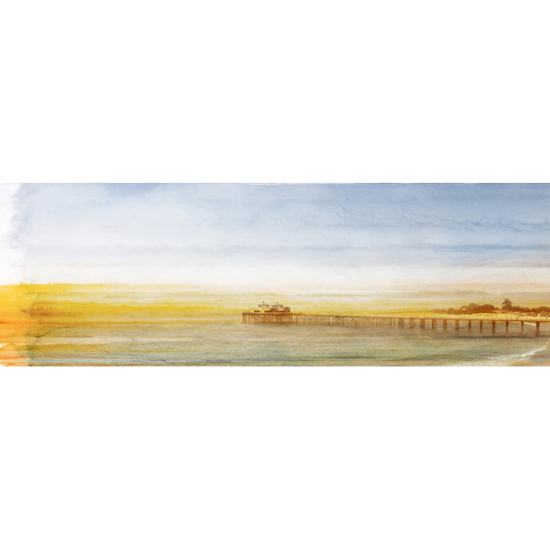 Imprimé Malibu Pier par Parvez Taj, H 15 po x l 45 po x P 1,5 po, Toile tendue