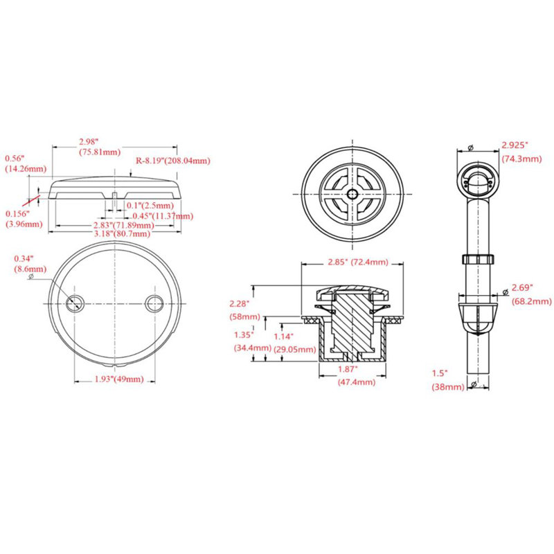 Toe Tap Bath Drain in Satin Nickel, Polished Chrome