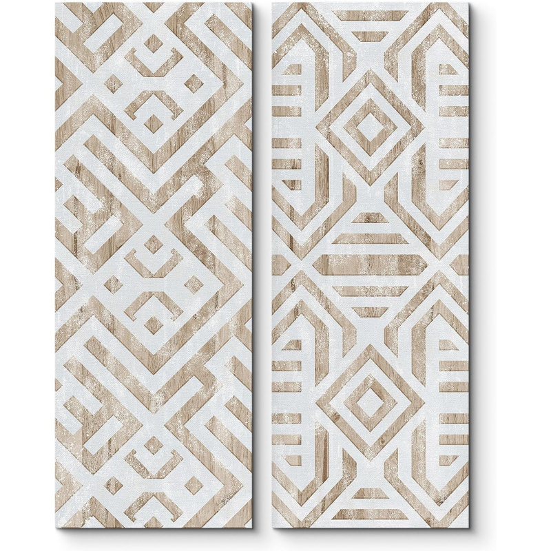 Impression géométrique sur toile géométrique 2 pièces