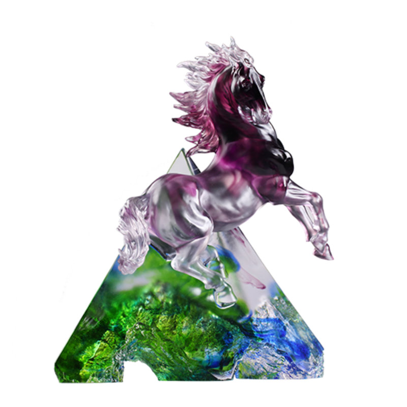 LIULI Crystal, Horse Sculpture |Faith