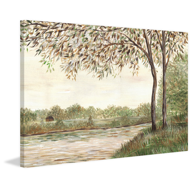River Cuts - Wrapped Canvas Painting, 25cm H x 38cm W x 3.81cm D