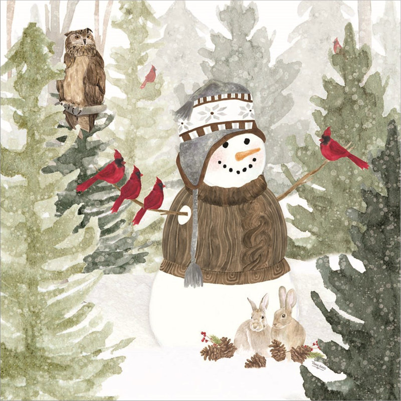 «Christmas in the Woods III» par Tara Reed - peinture sur toile tendue
