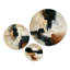 Black And Brown Brushstroke Abstract Painting – Abstract 3 Panel Metal Wall Decor