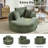 56" Oversized Bean Bag Chair, Compression Round Chaise Lounge Single Sofa Chair with Pillows-673957652