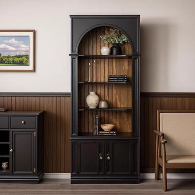 French Retro Light Luxury Display Cabinet