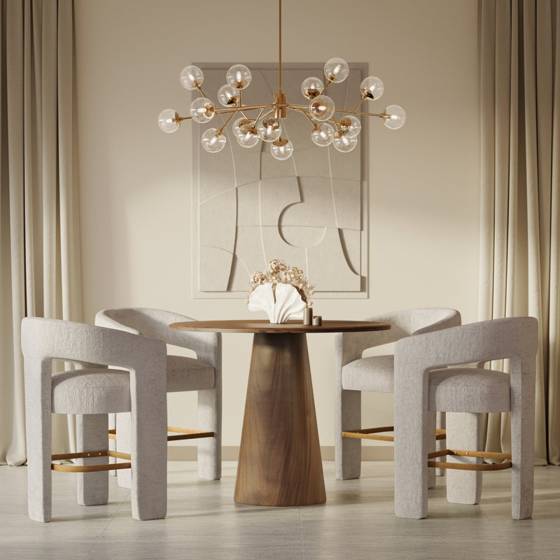 Darlington 5 - Person Pedestal Dining Set, White