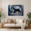 Chiens, art mural bleu Schnauzer géant-452550881