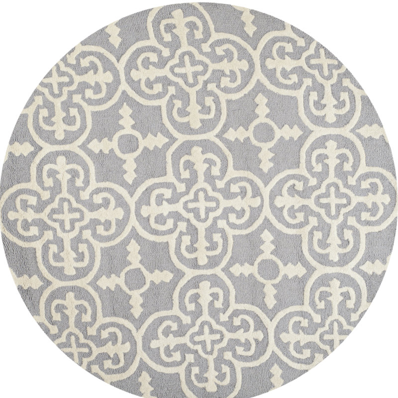 Cambridge Hand Tufted Wool Ikat Rug, Round 4'