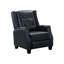 Fauteuil inclinable en cuir, bleu marine-188580320