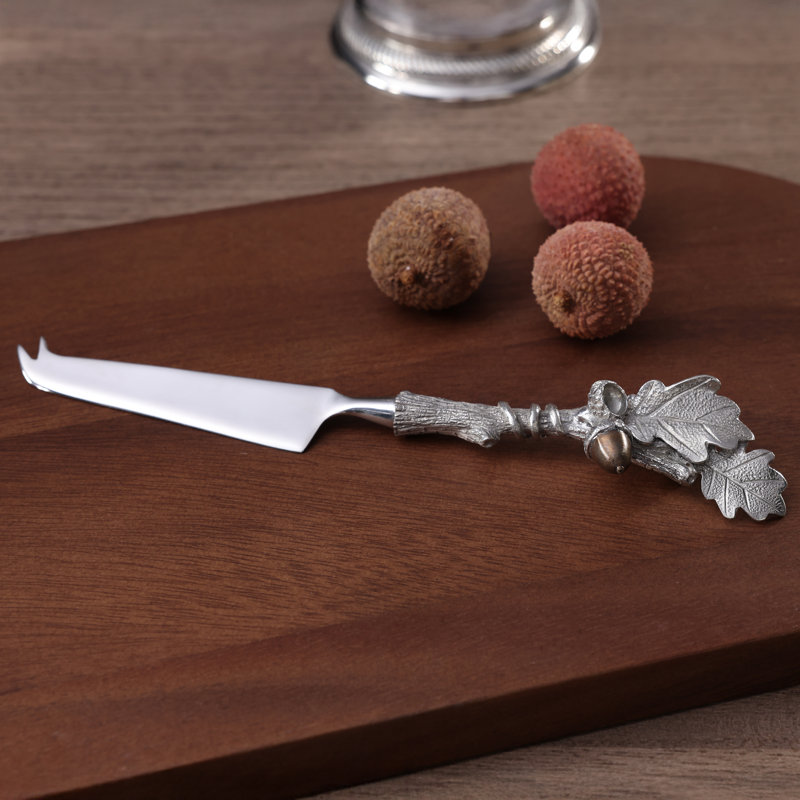 Planche à fromage et charcuterie en bois Abduljabaar avec couteau à fromage en étain