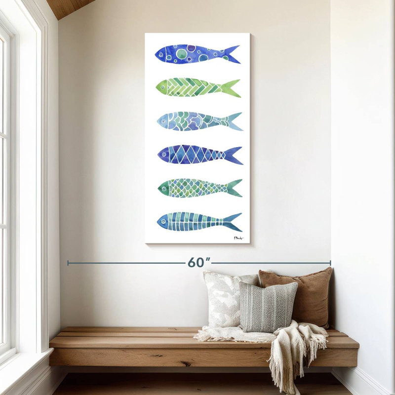 Baltic Fish Line, 48" H x 24" W