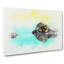 Peering Crocodile In Abstract - Wrapped Canvas-55340943
