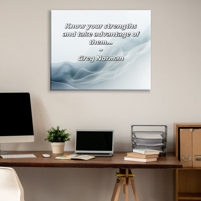 «Artsy Quote» par Greg Norman, toile tendue avec châssis