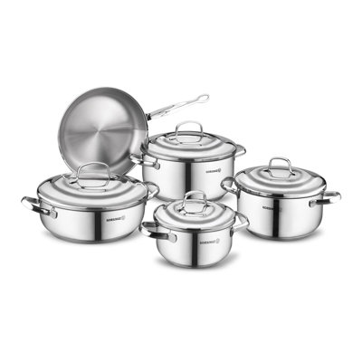 Korkmaz 9 - Piece Stainless Steel Cookware Set