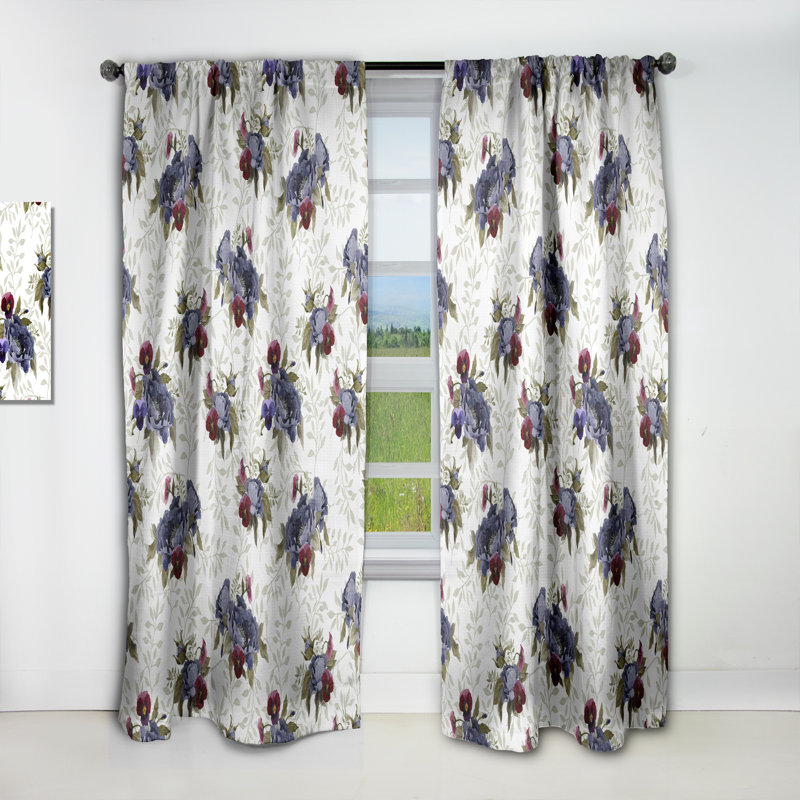 Rideau en lin / polyester, L 52 po x L 108 po
