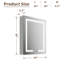 Armoire à pharmacie de salle de bain avec miroir, lumières DEL, désembueur, 3 tablettes réglables, prise électrique et ports USB de l 24 po x H 30 po