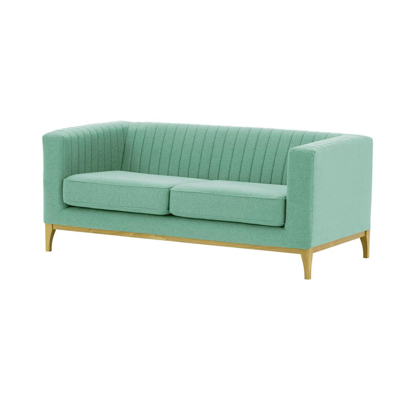 Antowine 2 Seater Sofa, Blue Polyester