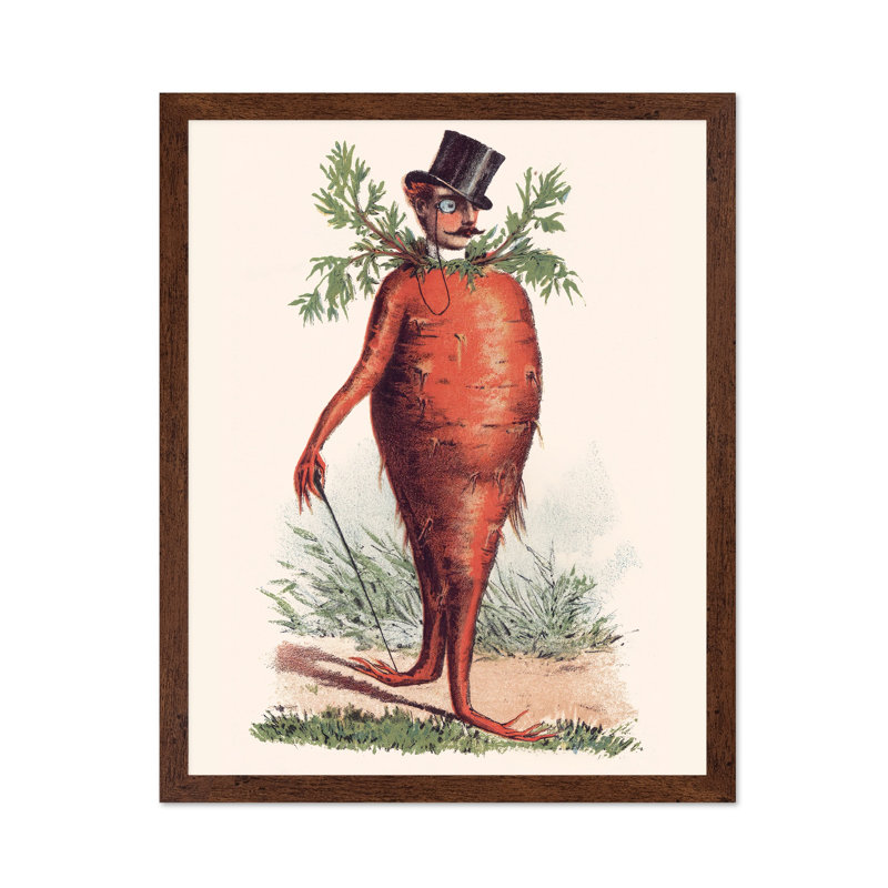 Carotte, Poster, 24"H x 32"W, Brown Framed