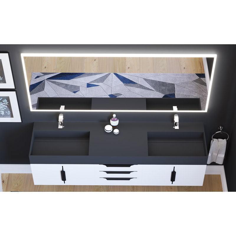 Jessalyn 72" x 30" Voice Control Smart LED Light Bathroom Vanity Mirror