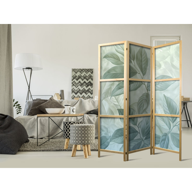 171cm H Solid Wood Folding Room Divider, 171cm H x 135cm W x 1.2cm D