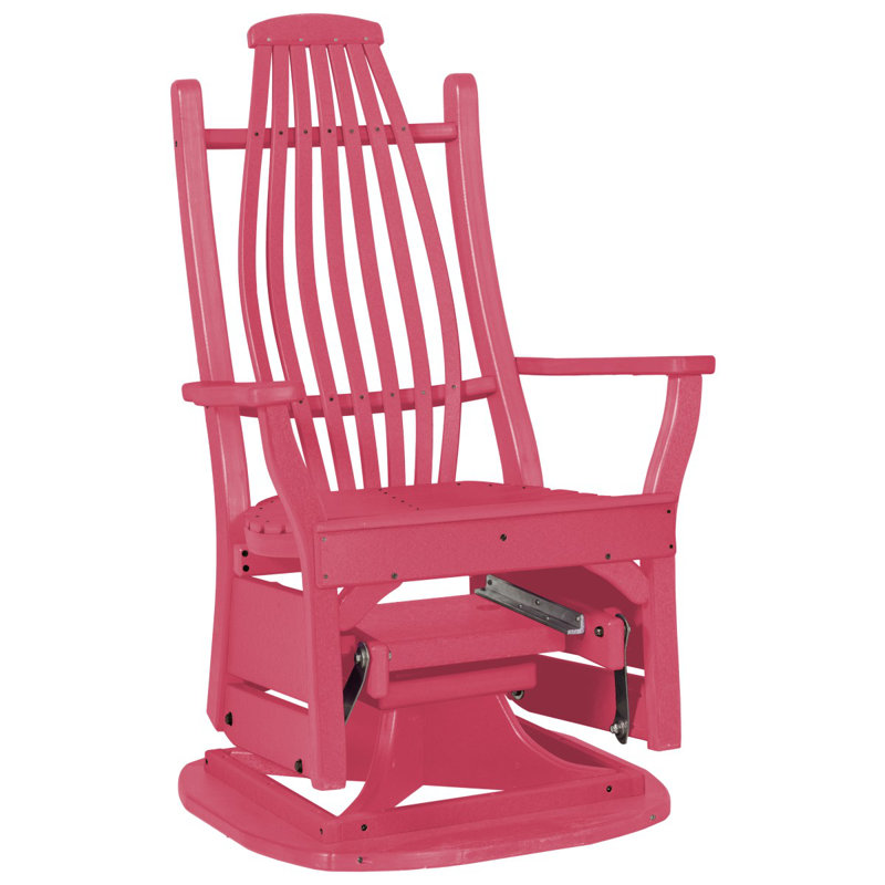 Fauteuil coulissant en bois cintré, Rose