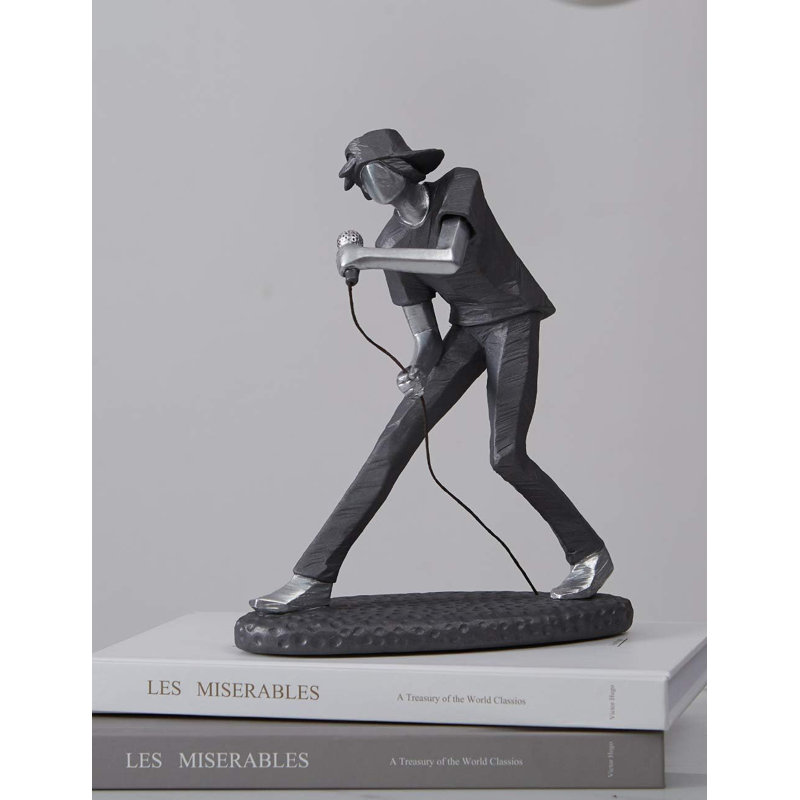 Music Decor Statue Musicien Figurine Piano Sculpture Cadeaux Home Arts Polyrésine 8,5 pouces