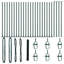 Vidaxl Hexagon Fence Steel-114622309-114622310