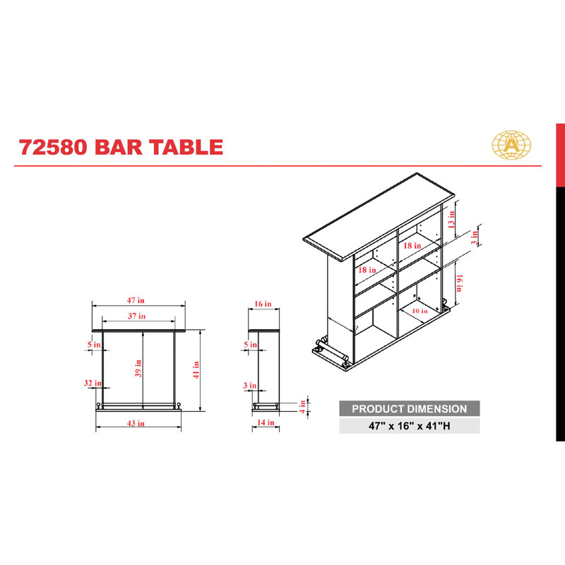 Table rectangulaire blanche à 6 tablettes pour salle à manger - Article rectangulaire élégant et stable avec compartiments