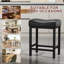 Tabouret de comptoir court Mireno (ensemble de 2)-642235163-642235160