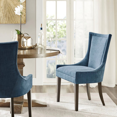Chaise de salle à manger rembourrée en chenille (lot de 2), assise spacieuse, capacité de charge de 136 kg, idéale pour compléter un ensemble de 2 chaises d'appoint élégantes, assise confortable, s'intègre parfaitement à votre décoration.
