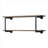 2-Tier Wall Display Shelf Compact Storage Natural Wood and Slate Gray Metal Construction for Home Organization