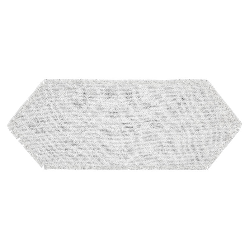 Chemin de table Yuletide, Blanc antique, 36 po x 12 po