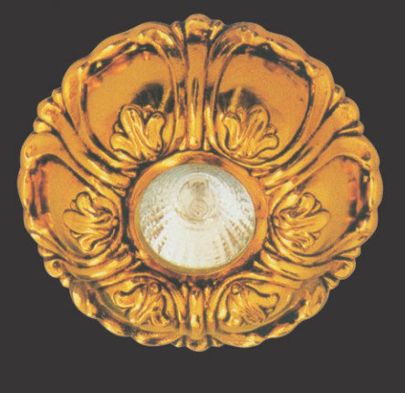 Blumenthal Flush Mount, French gold with brown Patina