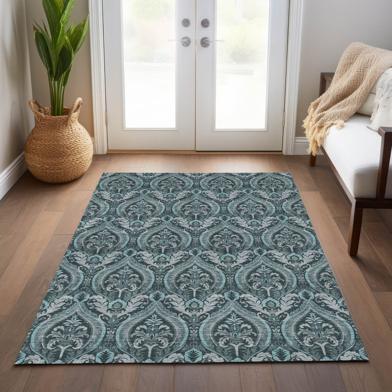Cresley Floral Indoor / Outdoor Rug, Rectangle 9' x 12'